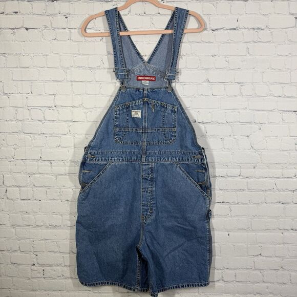Vintage Y2K 90’s Union Bay Denim Romper Women Size Large Cotton Denim Baggy - Picture 1 of 13